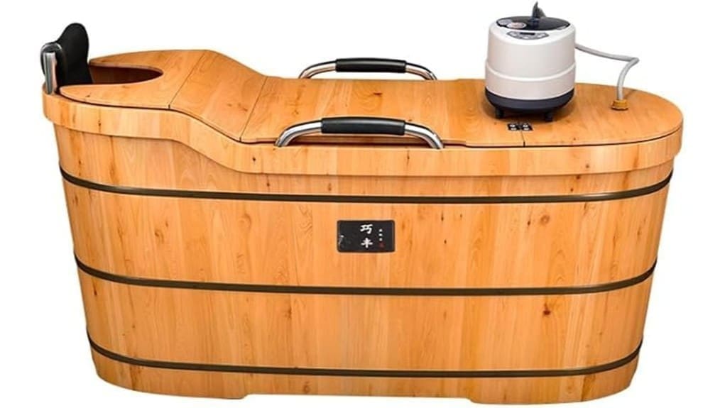 adult cedar steam soak tub