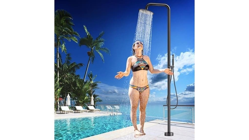 freestanding outdoor shower faucet