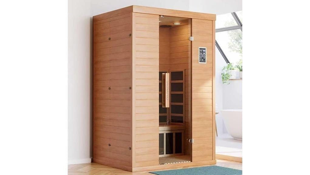 spacious dual person infrared sauna