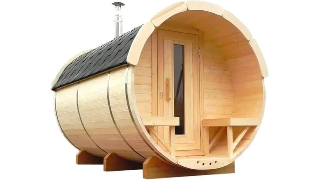 wood burning steam sauna room